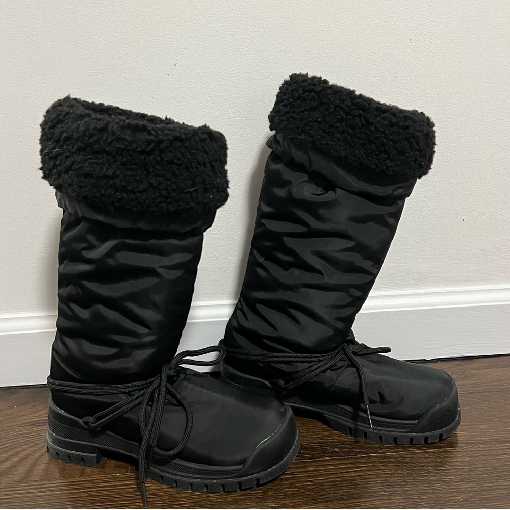 Source Unknown Black Puffer Long Boots - image 6